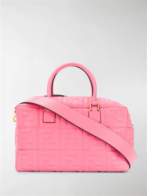 fendi boston bags red|fendi pink leather boston bag.